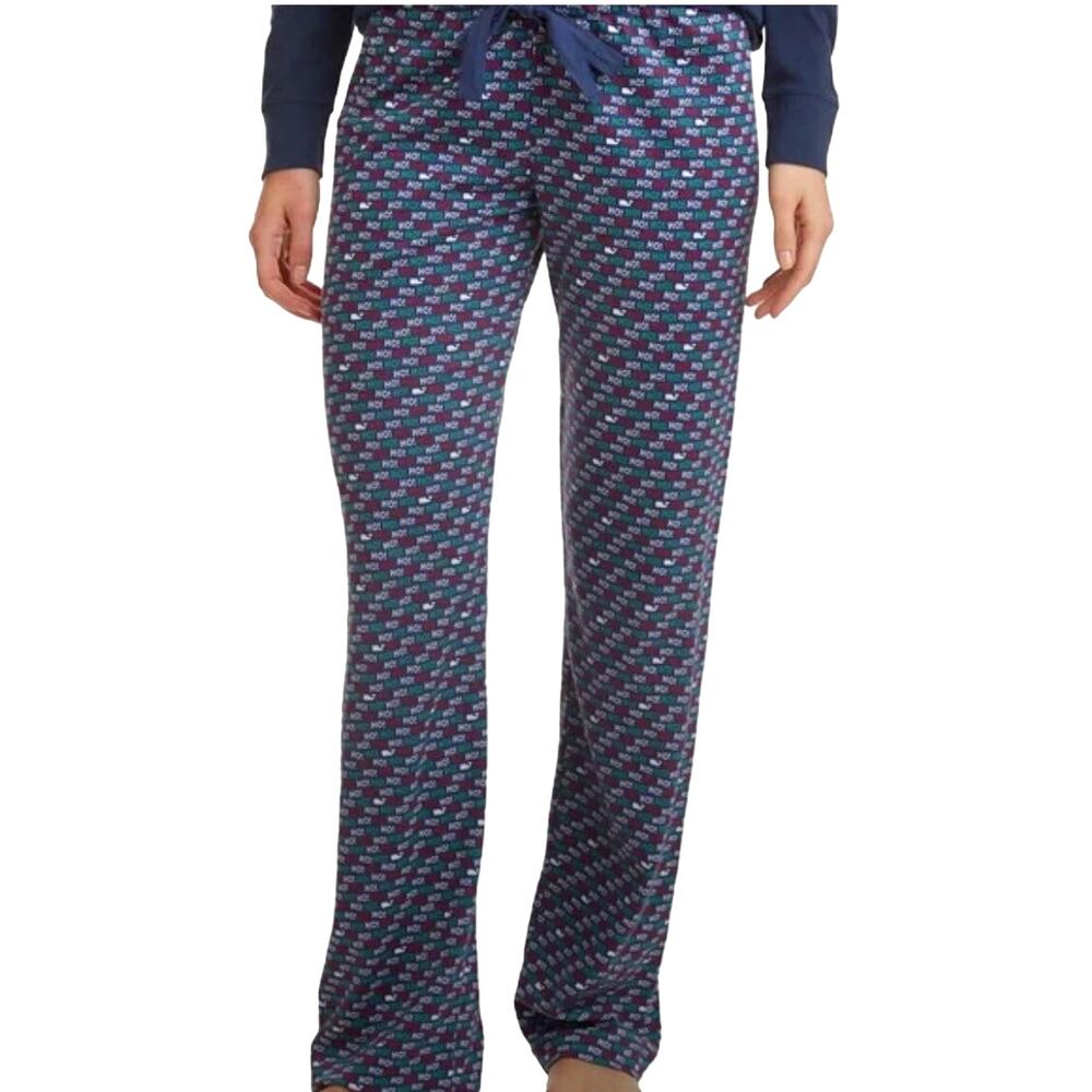 NWT Vineyard Vines HOHOHO Poplin Lounge Pants BLUE size XS